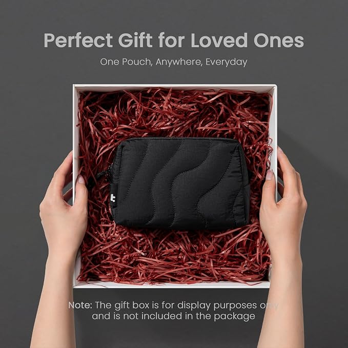 tomtoc Electronics Organizer Travel Case, Soft Puffy Organizer Bag Birthday