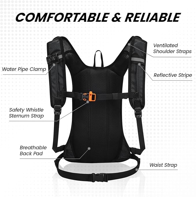 Nepest Hydration Pack Backpack for Women & Men, Lightweight Water Backpack