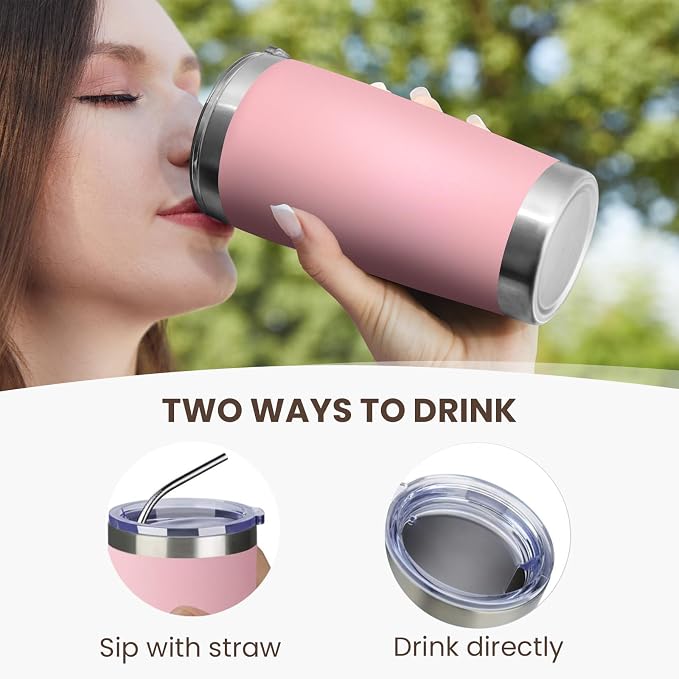 MEWAY 20oz Tumbler 8 Pack Double Wall Vacuum Insulated Travel Mug Bulk