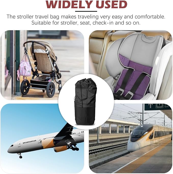 DOERDO Stroller Transport Bags, Large Foldable Carrying Storage Bag