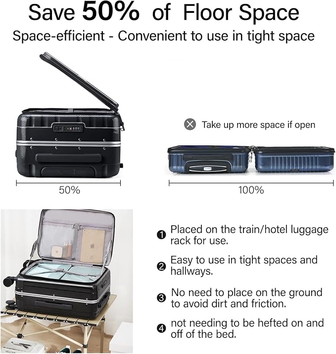 Hanke 20 Inch Carry-On Luggage PC Hard Shell Suitcases