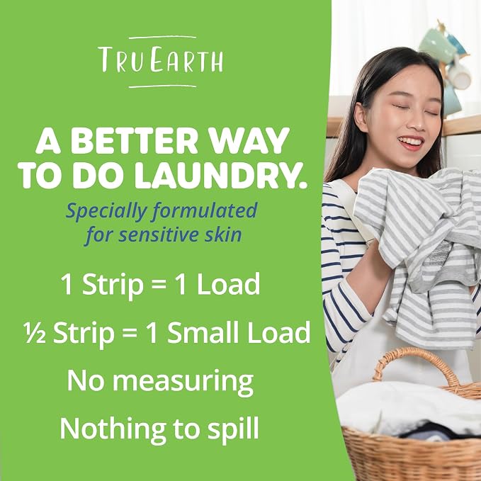 Tru Earth Compact Dry Laundry Detergent Sheets, Unscented