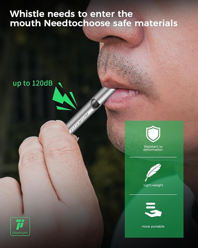 Titanium Emergency Whistle, Survival Safety Whistles