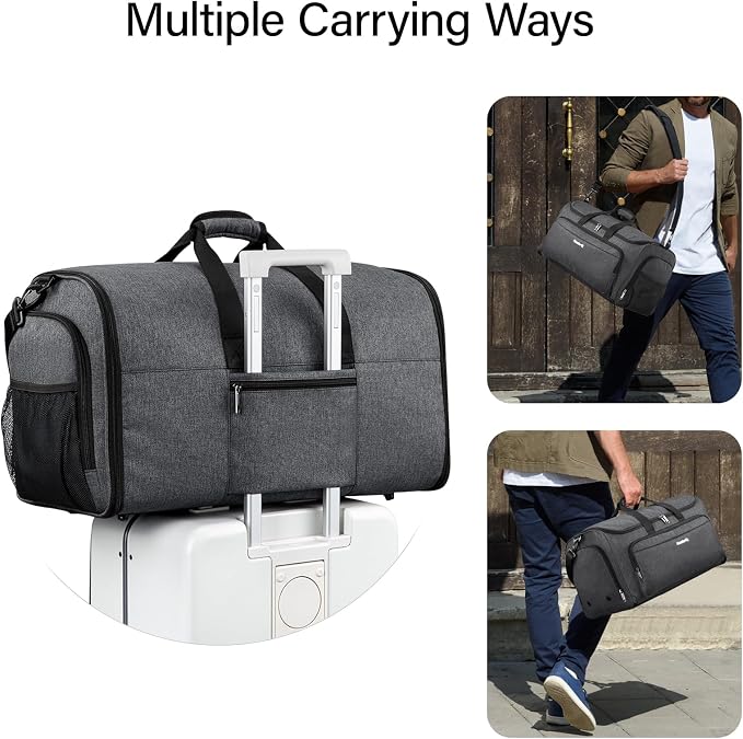 Hanke Carry on Garment Bags for Travel, Convertible Duffle Bag Luggage Bag