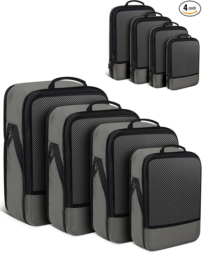 4 PCS Set Compression Packing Cubes