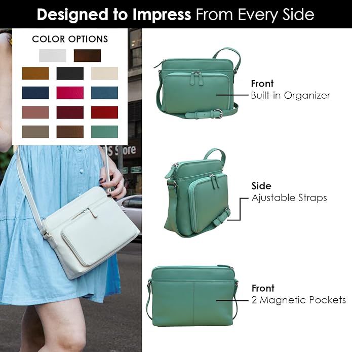 ili New York Genuine Leather Crossbody Bags