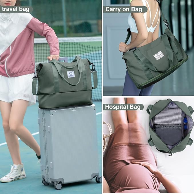 Travel Duffel Bag, Sports Tote Gym Bag, Shoulder Weekender Overnight Bag