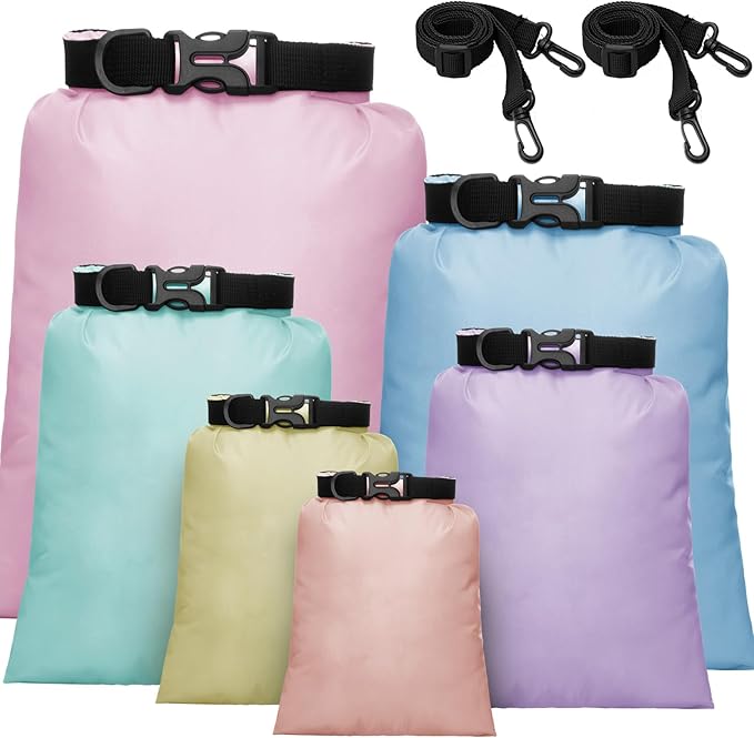 Shappy Waterproof Dry Bag Set 6 Sizes Lightweight Sacks and Long Adjustable