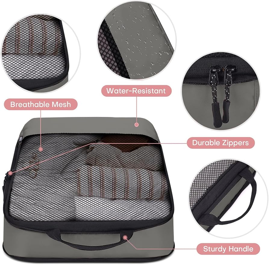 4 PCS Set Compression Packing Cubes