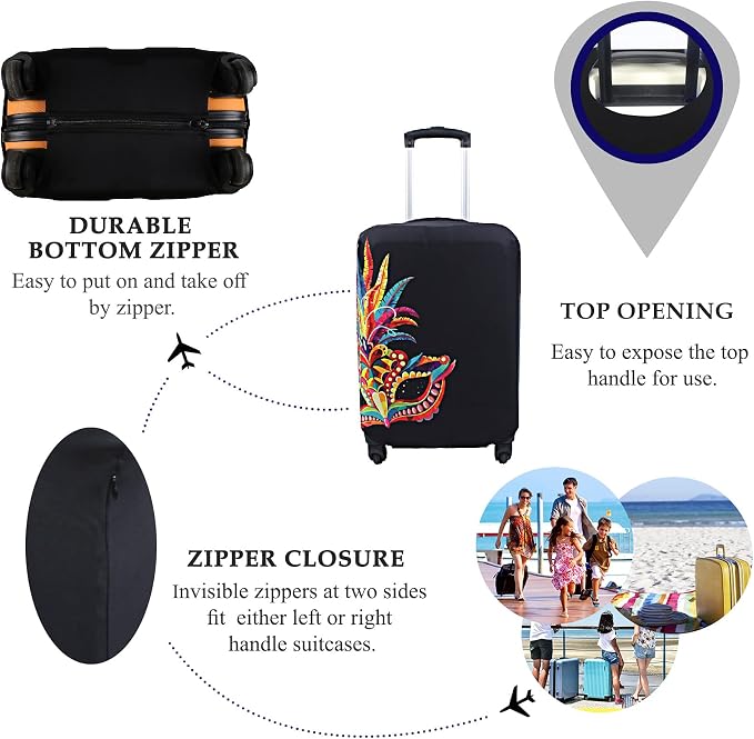 Explore Land Travel Luggage Cover Suitcase Protector Fits 23-26 Inch Case