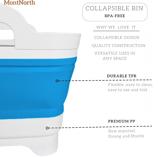 Collapsible Wash Basin 9L, Foldable Dish Tub