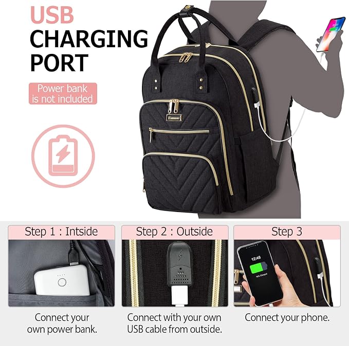 Laptop Backpack for Women Men, School Backpacks for Teens Girls Boys, 17.3 Inch