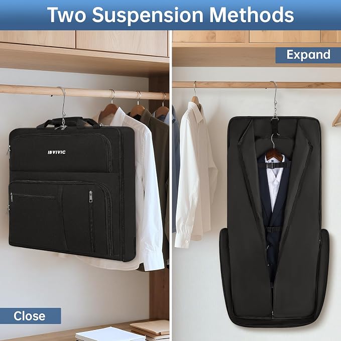 Garment Bags for Travel, Large Suit Travel Bag Convertible Travel Garment Bag