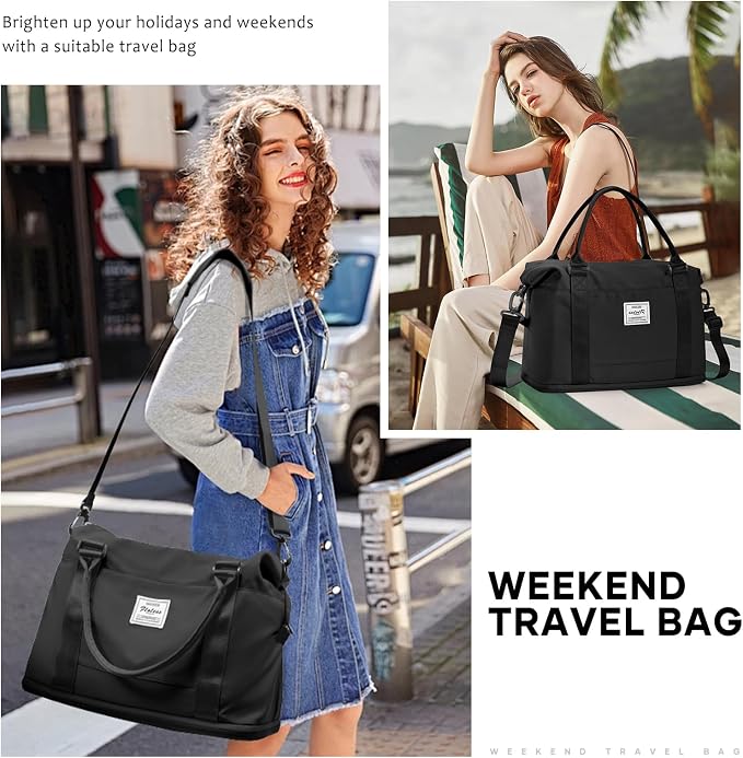 Travel Duffel Bag, Sports Tote Gym Bag, Shoulder Weekender Overnight Bag