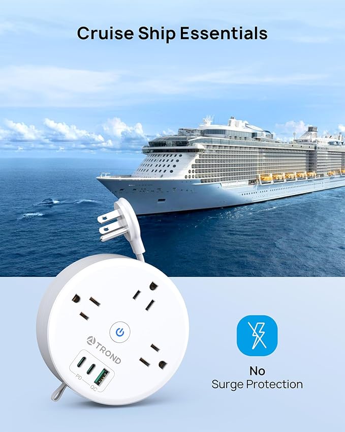 TROND 20W USB C Travel Power Strip