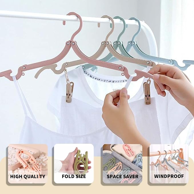 12-Piece Foldable Travel Hangers