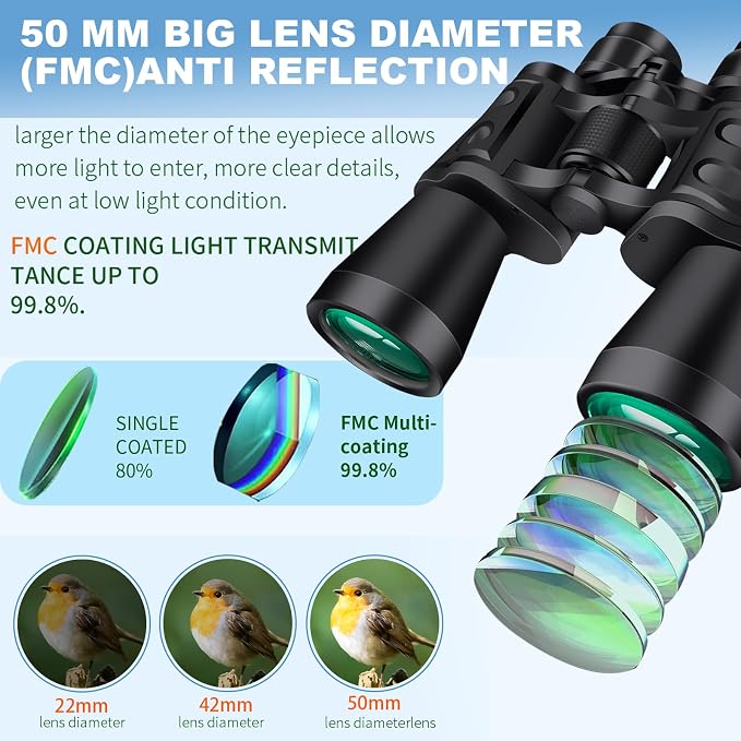 20X50 Binoculars for Adults High Powered- Large View