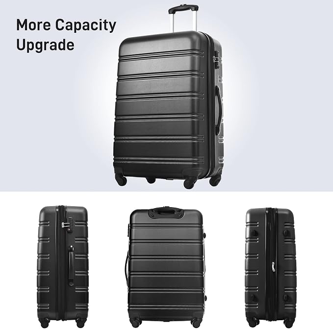 Merax Luggage Sets of 3 Piece Carry on Suitcase Airline Approved, Hard Case