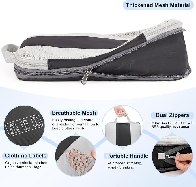6 Set Compression Packing Cubes