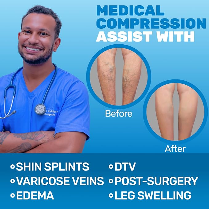 Made in USA - Wide Calf Compression Stockings