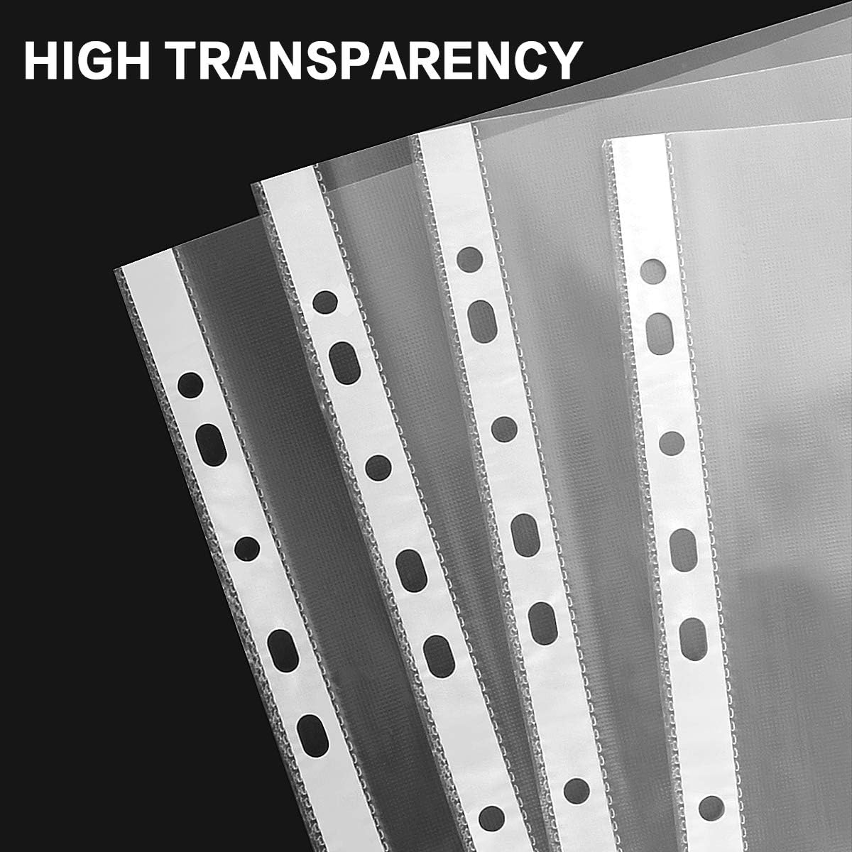 Sheet Protectors, HERKKA 1000 Pack Heavy Duty Clear Plastic Page Protectors Sheet Reinforced 11-Hole Fit for 3 Ring Binder Fits Standard 8.5 x 11 Paper, 9.25 x 11.25 Top Loaded, Acid Free