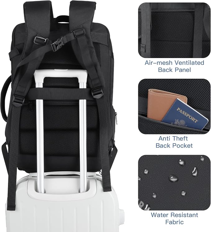 Carry On Backpack, 50L Travel Backpack, Luggage Backpack TSA Flight Approved