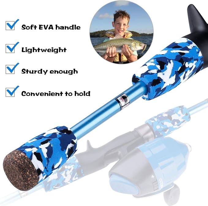ODDSPRO Kids Fishing Pole Pink, Portable Telescopic Fishing Rod and Reel Combo