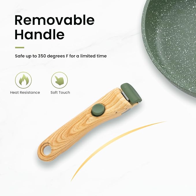 Kitchen Academy Removable Handle Pots and Pans Set