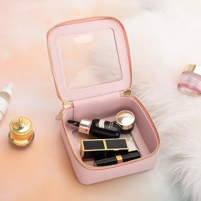 Aveniee Small Clear Makeup Bag, Mini Travel Toiletry Organizer TSA Approved