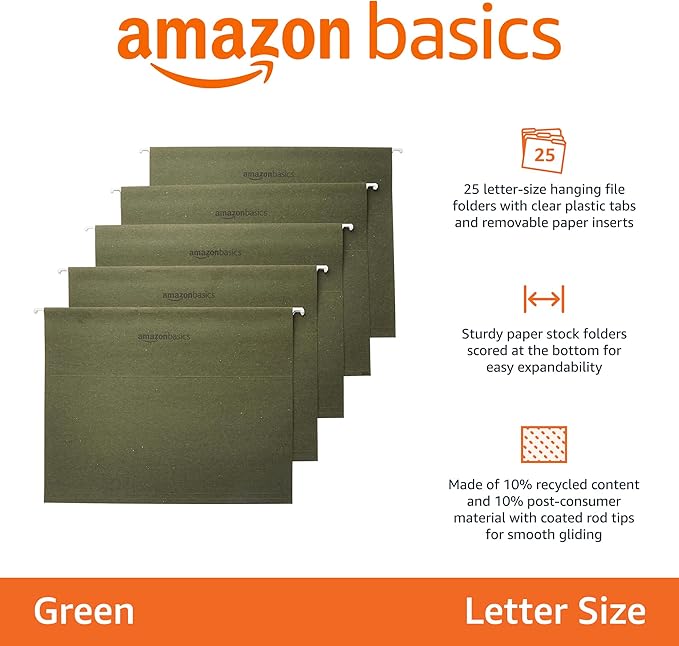 Amazon Basics Hanging Organizer File Folders