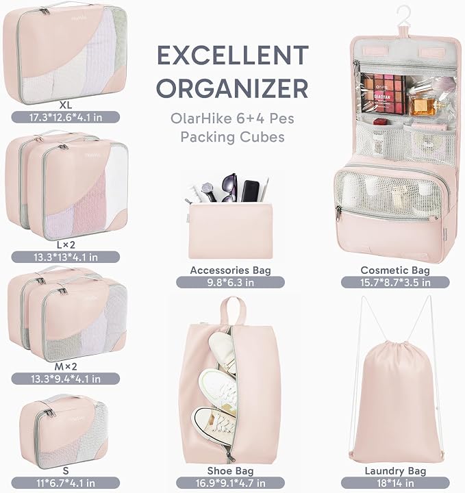 ALL INCLUDED 10 Set Durable Packing Cubes