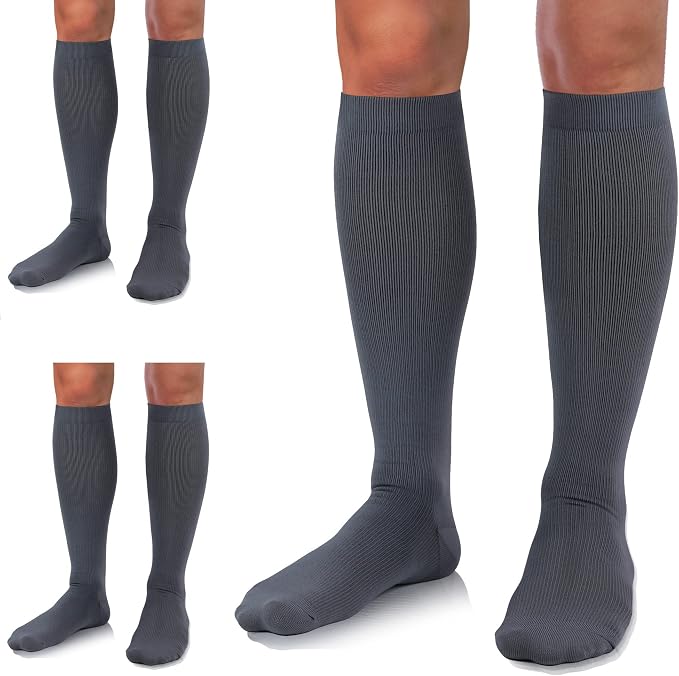 Medical Compression Socks for Women and Men 3 Pairs 20-30 mmHg Knee High