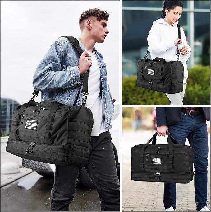 ETRONIK Travel Bag for Men Women, Gym Bag & Tactical Duffle Bags for Travel