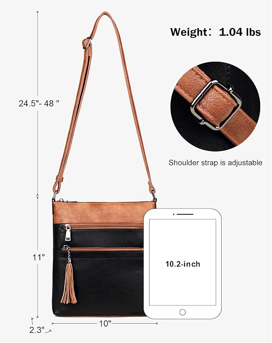 MASINTOR Crossbody Purses for Women, Adjustable Strap Shoulder Bag