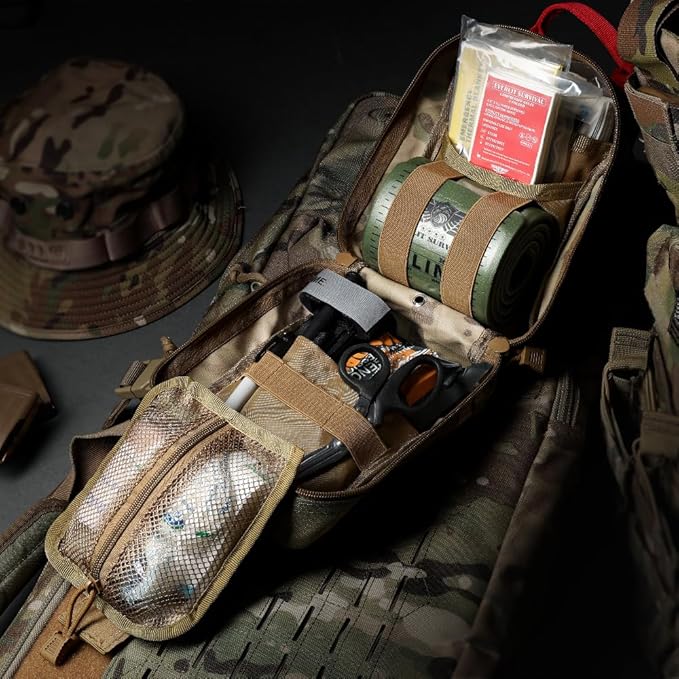 EVERLIT Emergency Trauma Kit, CAT GEN-7 Tourniquet 36" Splint, Military Combat