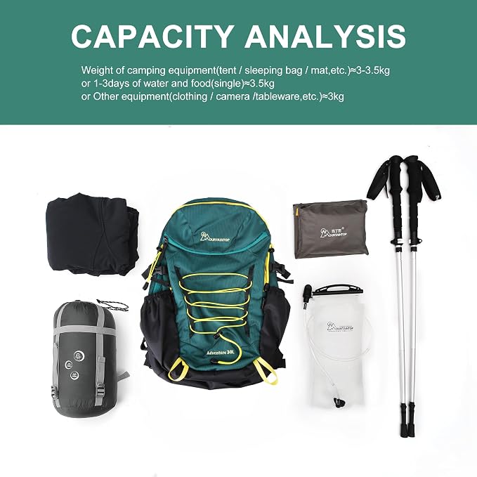 MOUNTAINTOP Hiking Backpack, 30L Camping Backpack, Men Women Hiking Daypack