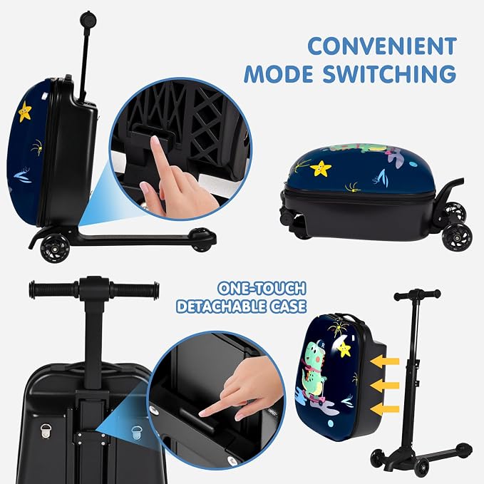 4-in-1 Detachable Scooter Luggage