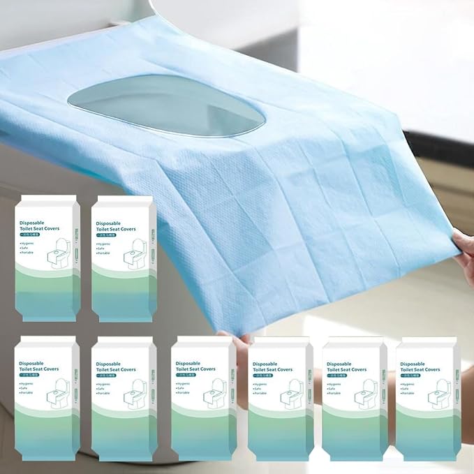 80 Pack Toilet Seat Covers Disposable 16x24 Inch XL Portable Toilet Liners