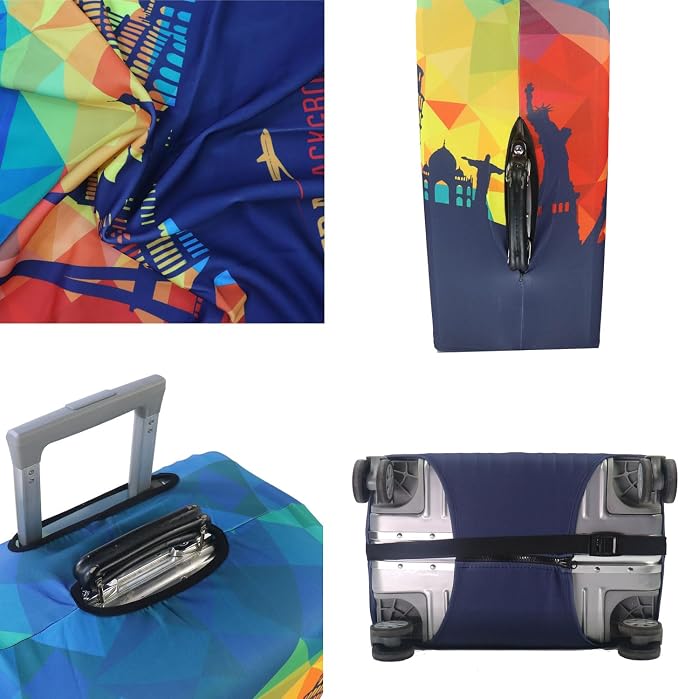 MosaiRudo Thicker Luggage Cover Elastic Suitcase Cover Protector Fits 18-32