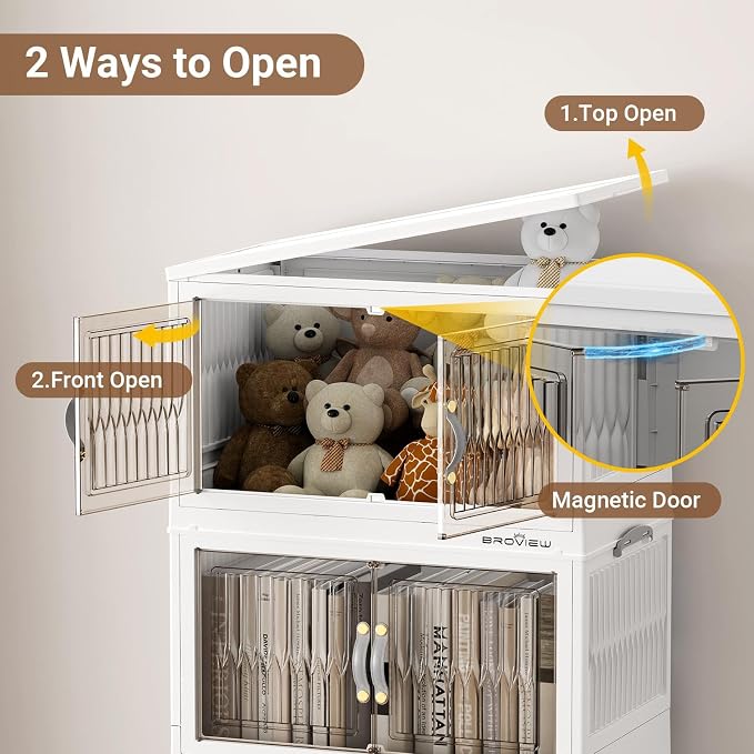 BROVIEW 400Qt Stackable Storage Bins