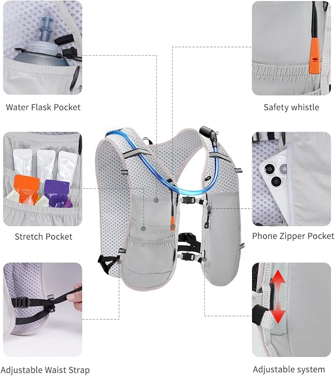 ECOHUB Running Hydration Vest Backpack, Lightweight Breathable Pack