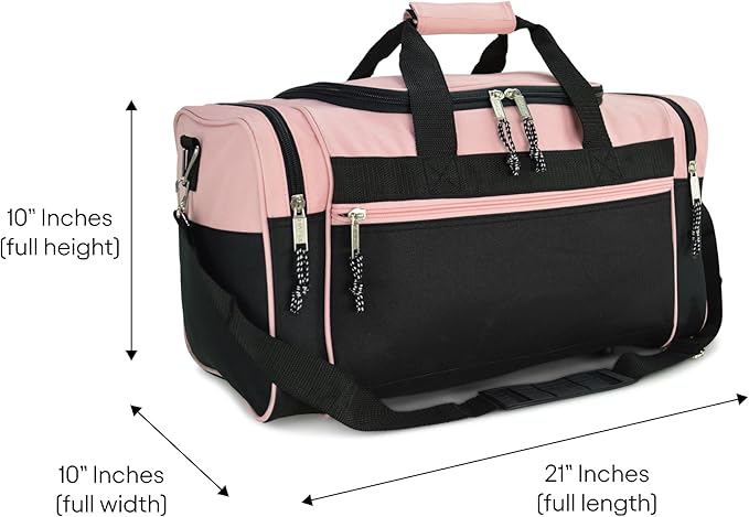 DALIX 21" Blank Sports Duffle Bag Gym Bag Travel Duffel