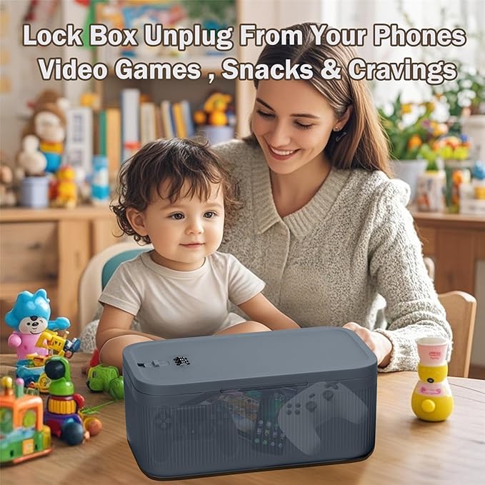 SANIDIKA Lockable Storage Box, Medicine Lock Box, Medical Lockbox, Cell Phone