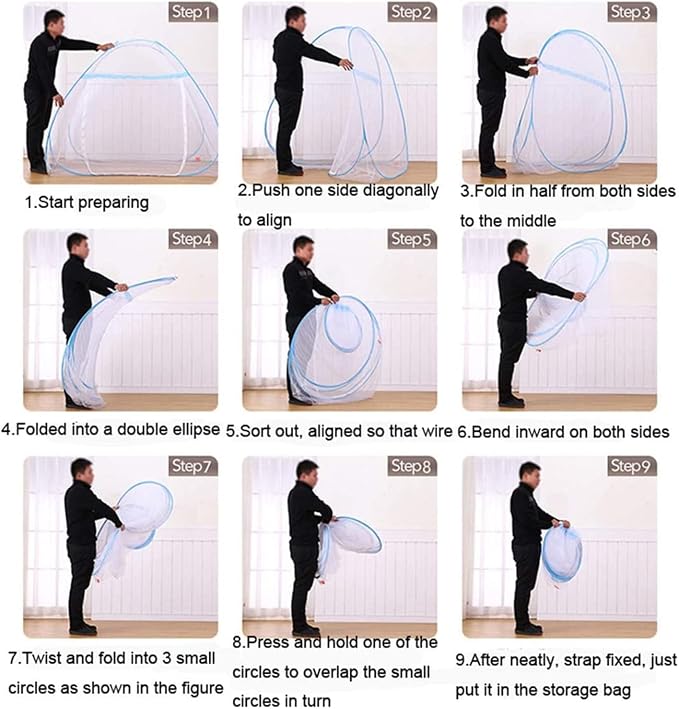 CdyBox Folding Mosquito Net Tent Canopy Curtains