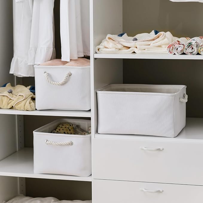 TheWarmHome Fabric Storage Bin, Large 1 Pack 15.7L*11.8W*8.3H Storage Basket