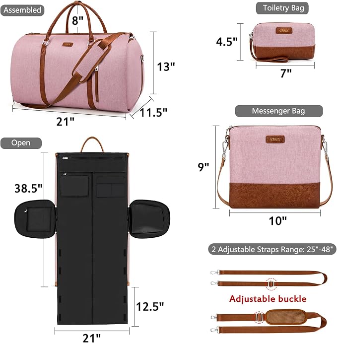 Convertible Garment Duffel Bag for Travel