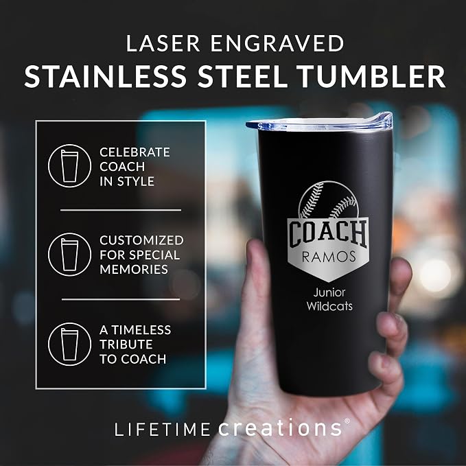 Lifetime Creations Custom Baseball Coach Tumbler