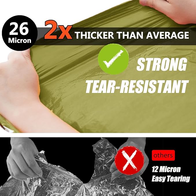 Frelaxy Emergency Blanket 2-Pack/4-Pack, Extra-Thick Extra-Large Space Blankets