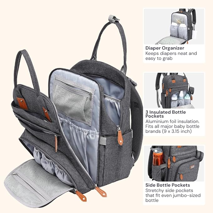 BabbleRoo Diaper Bag Backpack