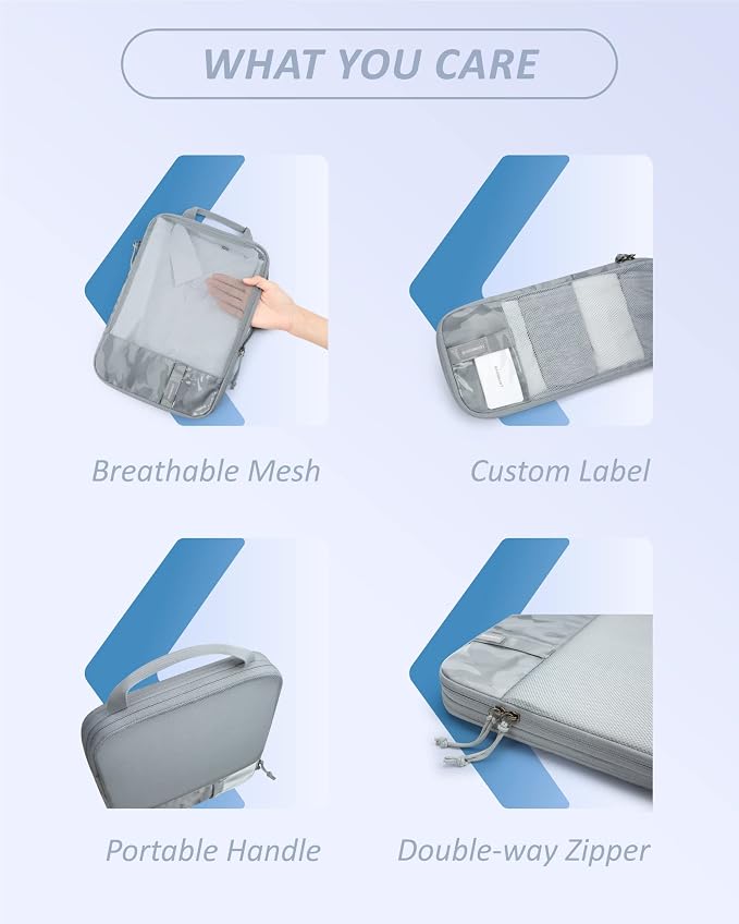 BAGSMART 6 Set /4 Set/2 Set Compression Packing Cubes